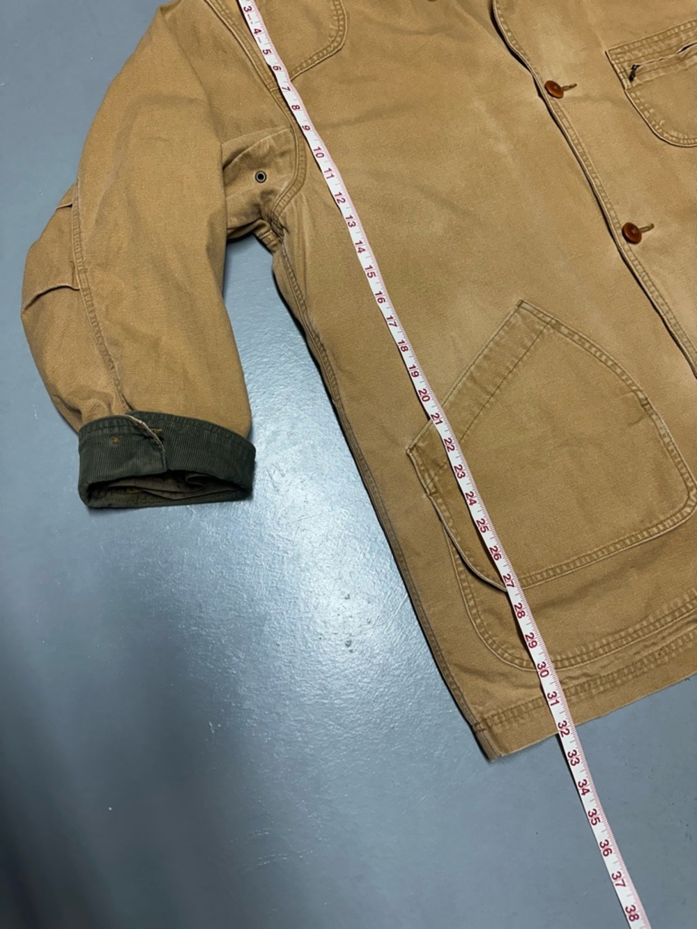 Vintage L.L. Bean Wool Plaid Lined Button Canvas Field Barn Chore Jacket Coat XL - Picture 10 of 15